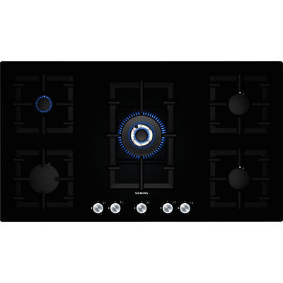 Siemens EP916QB91E Gas Hob, Black Siemens EP916QB91E Gas Hob, Black
